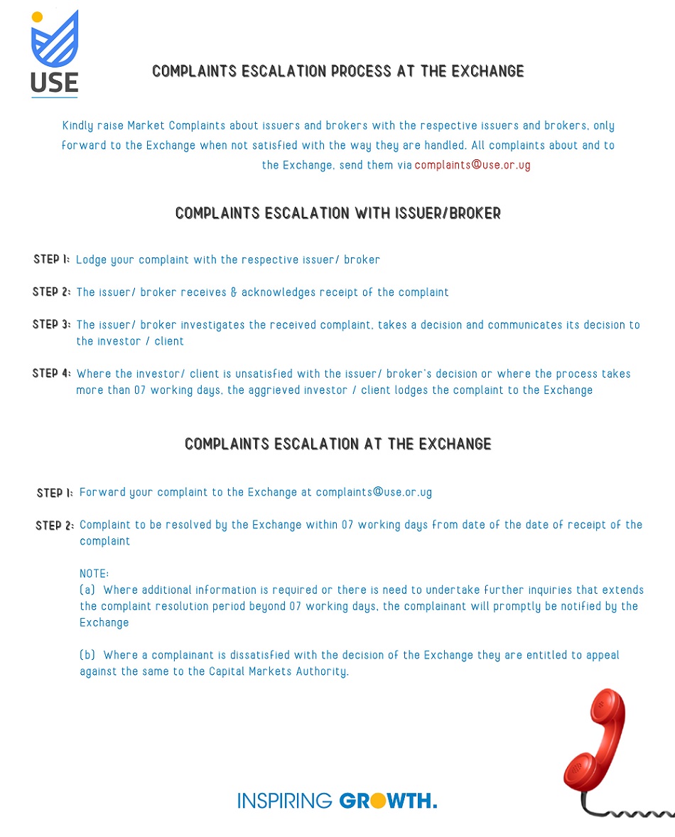 Complaints Escalation - Uganda Securities Exchange